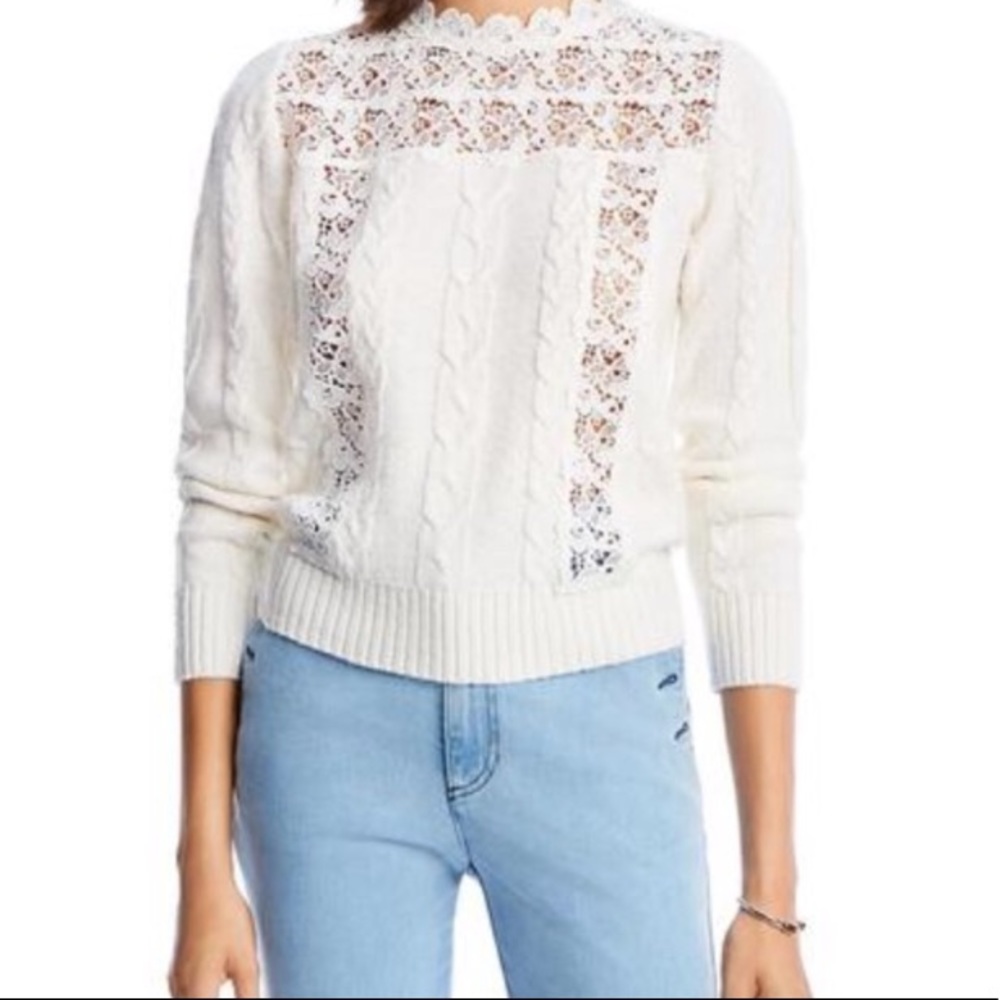 Lini Victorian Lace Pullover Sweater M